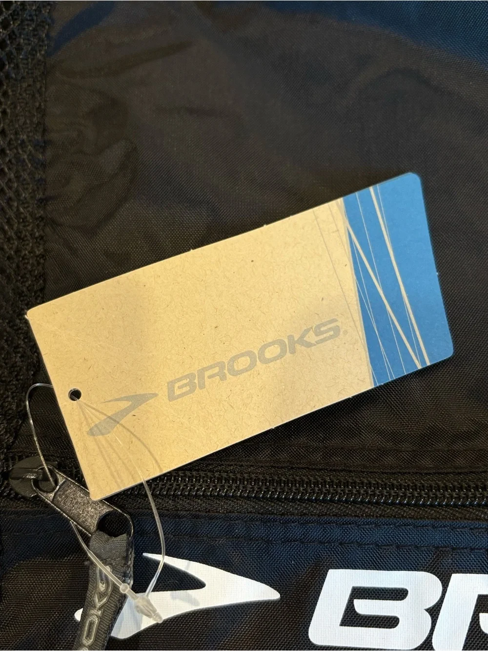 Brooks Black Drawstring Backpack with Pocket